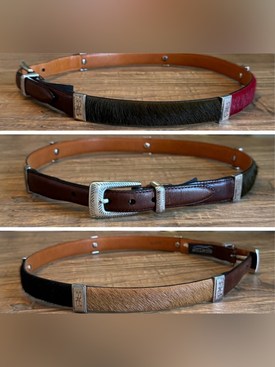 Brighton Accessories - Brighton Multi-Color Pony Hair Silver Concho Leather Belt Sz 32 / M